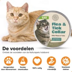 Nafurapets Vlooienband Voor Kat – Anti Vlooien – Teken Band – 100% Natuurlijk – 8 Maanden Bescherming – Grote & Kleine Kat -Kattenbenodigdheden 1200x1200 200