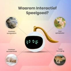 Otiume Slimme Katten Speeltje - Interactieve Zelf Rollende Bal Voor Katten - Kattenspeeltjes -Speelgoed Voor Dieren - USB Oplaadbaar -Kattenbenodigdheden 1200x1200 265