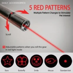Merkloos Laserpen - Daily Accessoires - USB Oplaadbaar - Kattenspeeltjes - Laserlampje - 7 Verschillende Standen - RVS Zilver - Zaklamp - UV Lamp – Kattenspeelgoed -Kattenbenodigdheden 1200x1200 270
