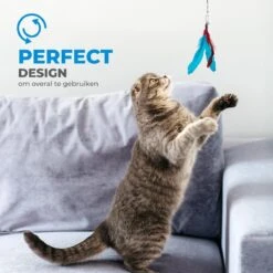 Merkloos 2 Kattenhengels Met 10 Speeltjes – Bewegende Kattenspeeltjes Met Veren En Belletjes – Interactieve Kattenspeelgoed Voor Kittens – Cat Toys -Kattenbenodigdheden 1200x1200 313