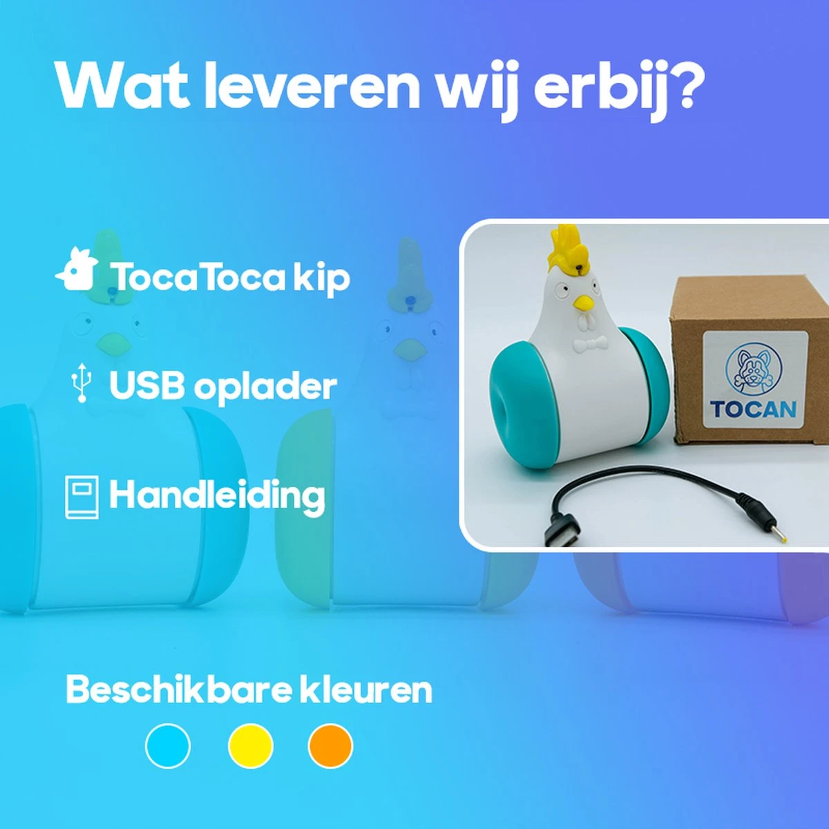 TocaToca Kip- Interactieve Zelf Bewegende Speeltje- Kattenspeeltjes- Intelligentie- Kattenspeelgoed- Kip Voor Katten- Laser- USB- Speelgoed- Geluid- Oranje 7 TocaToca Kip- Interactieve Zelf Bewegende Speeltje- Kattenspeeltjes- Intelligentie- Kattenspeelgoed- Kip Voor Katten- Laser- USB- Speelgoed- Geluid- Oranje - Afbeelding 5
