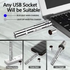 USB Laserpen-7 In 1- Kattenspeelgoed-rode Laser- Fluwelen Opbergzakje- LED- UV Licht- USB Oplaadbaar- Laserlampje- Nieuw Model 2020 -Kattenbenodigdheden 1200x1200 338