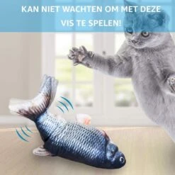 TwinQ Dansende Vis - Bewegende Vis Met Kattenkruid - Kattenspeeltjes - USB Oplaadbaar - Speelgoed Voor Katten - Incl. Kattenlampje -Kattenbenodigdheden 1200x1200 368