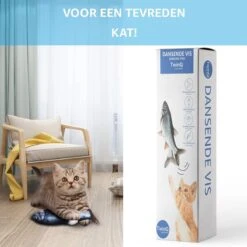 TwinQ Dansende Vis - Bewegende Vis Met Kattenkruid - Kattenspeeltjes - USB Oplaadbaar - Speelgoed Voor Katten - Incl. Kattenlampje -Kattenbenodigdheden 1200x1200 369