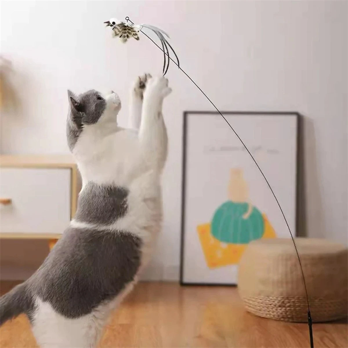 Kattenspeelgoed - Simulatie Vogel - Interactieve Grappige Kattenspeeltjes - Kattenhengel Met Zuignap + 4 Vogels + Een Kattenhengel GRATIS 10 Kattenspeelgoed - Simulatie Vogel - Interactieve Grappige Kattenspeeltjes - Kattenhengel Met Zuignap + 4 Vogels + Een Kattenhengel GRATIS - Afbeelding 8