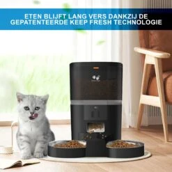Pretty Paws QQ003 - Wifi Voermachine - Dubbele Voerbakjes - Zwart - Kat - 6L -Kattenbenodigdheden 1200x1200 441