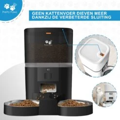 Pretty Paws QQ003 - Wifi Voermachine - Dubbele Voerbakjes - Zwart - Kat - 6L -Kattenbenodigdheden 1200x1200 444