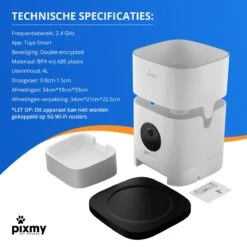 PIXMY - Automatische Voerbak Kat - 4L - Wi-Fi - Met App En Full HD Camera - Voerbak Kat -Kattenbenodigdheden 1200x1200 467
