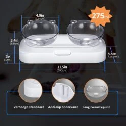 Behave Dubbele Voerbak - Drinkbak - Katten - Verstelbaar - Wit 11 Behave Dubbele Voerbak - Drinkbak - Katten - Verstelbaar - Wit -Kattenbenodigdheden 1200x1200 488