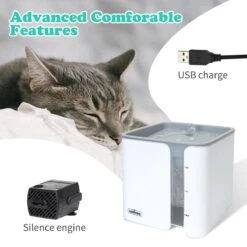 Nobleza USB Drinkfontein Voor Hond/Kat - 2L - Incl. 2 Filters - Wit -Kattenbenodigdheden 1200x1200 498