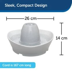 PetSafe® Streamside Ceramic Pet Fountain - Keramische Drinkfontein Voor Katten En Kleine Honden - Water Borrelt Zacht Over De Toren - Door Het Design Van Alle Kanten Bereikbaar - 1,8 Liter - PetSafe Streamside -Kattenbenodigdheden 1200x1200 516