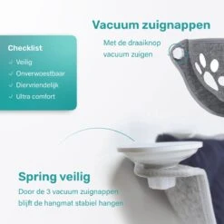 Kattenhangmat - Voor Aan Het Raam - Kom Vorm - Kattenmand - Raam - Hangmat Kat - Dieren - Kattenbed - Kattenmand - Slaapplek - Ligplaats - Grijs 12 Kattenhangmat - Voor Aan Het Raam - Kom Vorm - Kattenmand - Raam - Hangmat Kat - Dieren - Kattenbed - Kattenmand - Slaapplek - Ligplaats - Grijs -Kattenbenodigdheden 1200x1200 548