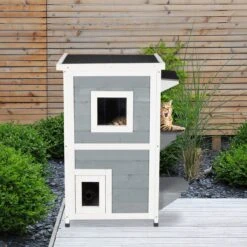 Relaxdays Kattenhuis Buiten - Groot Kattenhok Binnen - Hoog Kattenmeubel Grijs Hout - Tuin 20 Relaxdays Kattenhuis Buiten - Groot Kattenhok Binnen - Hoog Kattenmeubel Grijs Hout - Tuin -Kattenbenodigdheden 1200x1200 565