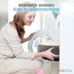 Petville Kattenmand - 50 Cm - Wasbaar - Donut - Waterbestendig - Grijs -Kattenbenodigdheden 1200x1200 589