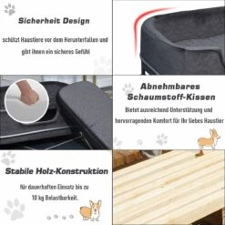 PawHut Hondenbank Met Rugleuning Huisdierenbank Met Metalen Poten Hondenbed Kattenbank D04-157 -Kattenbenodigdheden 1200x1200 654