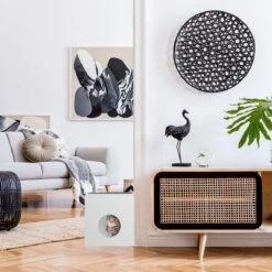 Relaxdays Kattenbak Ombouw - Met Zitkussen - Kattenhuis Wit - Kattenmeubel - Kattenkast -Kattenbenodigdheden 1200x1200 676