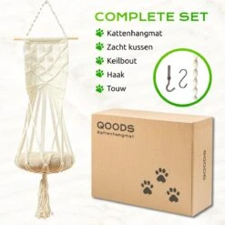 Qoods Kattenhangmat Macramé - Hangende Kattenmand Raam Of Radiator - Kattenbed - Poezenmand 16 Qoods Kattenhangmat Macramé - Hangende Kattenmand Raam Of Radiator - Kattenbed - Poezenmand -Kattenbenodigdheden 1200x1200 687