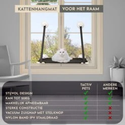 TACTIV PETS® Kattenhangmat | Hangmat Kat | Kattenhangmat Raam | Kattenmand -Kattenbenodigdheden 1200x1200 692