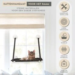 TACTIV PETS® Kattenhangmat | Hangmat Kat | Kattenhangmat Raam | Kattenmand -Kattenbenodigdheden 1200x1200 693