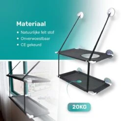 Raamhangmat - Dubbellaags - Met Zuignappen - 20kg Draag Gewicht - Kattenhangmat - Hangmat Kat - Kattenbed - Kattenkussen - Kattenbank - Kattenmand - Raam - Kattenhangmat Raam - Zwart - Radiator 14 Raamhangmat - Dubbellaags - Met Zuignappen - 20kg Draag Gewicht - Kattenhangmat - Hangmat Kat - Kattenbed - Kattenkussen - Kattenbank - Kattenmand - Raam - Kattenhangmat Raam - Zwart - Radiator -Kattenbenodigdheden 1200x1200 715