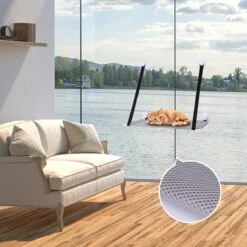 Nobleza 40AG6 - Kattenhangmat - Hangmat Kat - 60x32cm - Kattenhangmat Raam – Kattenbed - Kattenhangmand - Kattenkussen - Grijs 13 Nobleza 40AG6 - Kattenhangmat - Hangmat Kat - 60x32cm - Kattenhangmat Raam – Kattenbed - Kattenhangmand - Kattenkussen - Grijs -Kattenbenodigdheden 1200x1200 717