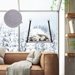 Nobleza 40AG6 - Kattenhangmat - Hangmat Kat - 60x32cm - Kattenhangmat Raam – Kattenbed - Kattenhangmand - Kattenkussen - Grijs 14 Nobleza 40AG6 - Kattenhangmat - Hangmat Kat - 60x32cm - Kattenhangmat Raam – Kattenbed - Kattenhangmand - Kattenkussen - Grijs -Kattenbenodigdheden 1200x1200 718