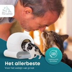 Pets Paradise - Zelfreinigende Kattenbak - Automatische - Elektrische - Scoopfree - Robot Kattenbak - 35dB -Kattenbenodigdheden 1200x1200 819
