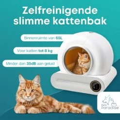 Pets Paradise - Zelfreinigende Kattenbak - Automatische - Elektrische - Scoopfree - Robot Kattenbak - 35dB -Kattenbenodigdheden 1200x1200 823