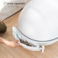 Merkloos Premium Kattenbak - Automatische - Zelfreinigende - Elektrische Kattenbak - Design Kattenbak -Kattenbenodigdheden 1200x1200 825