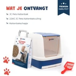JC Pets Premium Kattenbak Systeem - Inclusief 2.5KG / 4L Kattenbakvulling - Zelfreinigend 22 JC Pets Premium Kattenbak Systeem - Inclusief 2.5KG / 4L Kattenbakvulling - Zelfreinigend -Kattenbenodigdheden 1200x1200 878