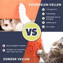 TibaGoods - Anti Krab Vellen Voor Kat En Hond - 6 XL Vellen – Zonder Punaises - Tegen Krabben – Bankbescherming – Meubelbescherming – Krabpaal – Anti Scratch – 43.2 X 30.5cm – Transparant -Kattenbenodigdheden 1200x1200 895