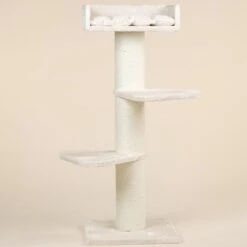 RHR Quality Royalty Krabpaal - Crème/wit - 60 X 60 X 155 Cm -Kattenbenodigdheden 1200x1200 900