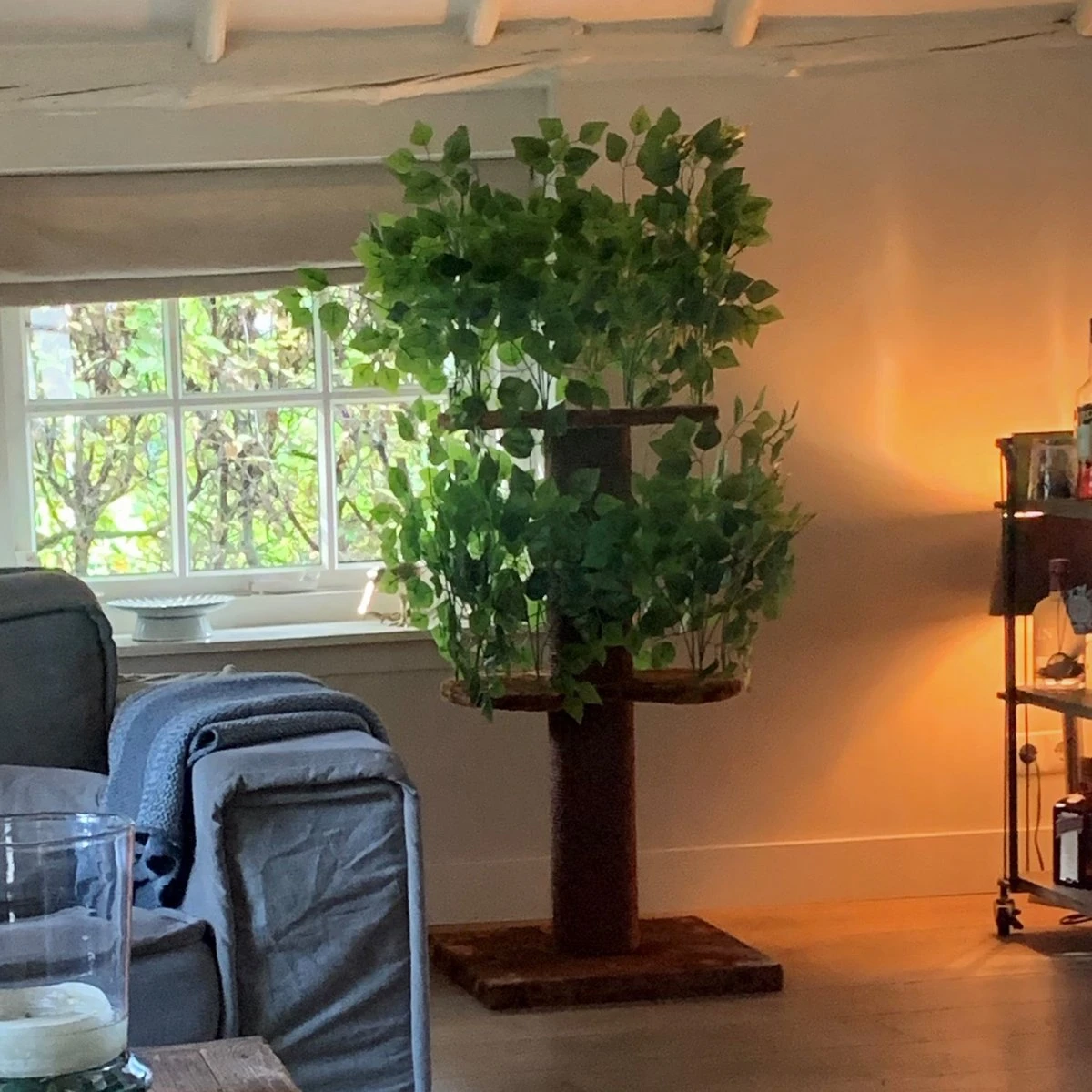 RHRQuality Krabpaal Design Natural Leaves Bruin Met Bladeren 3 RHRQuality Krabpaal Design Natural Leaves Bruin Met Bladeren