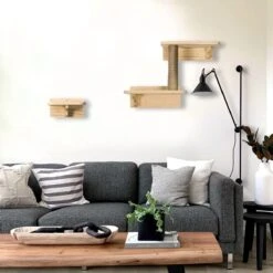 LBB - Katten Klimmuur - Krabpaal Met Muurplank - 60x30x26 Cm - Katten Klim Wand - Krabpaal Muur - Klimmuur Kat - Katten Klim Wand - Ook Voor Zware Katten - Krabpaal Voor Grote Katten - Kattenspeeltjes -Kattenbenodigdheden 1200x1200 924