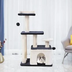 Merkloos MC Star Krabpaal 100cm Met Schraper Meerdere Platforms, Tweedeurs Kattengrotten, Speelgoedballen Met Bellen, Krabbed Natuurlijk Sisal Katten Spelletjes - Grijs&Beige, 100cm 13 Merkloos MC Star Krabpaal 100cm Met Schraper Meerdere Platforms, Tweedeurs Kattengrotten, Speelgoedballen Met Bellen, Krabbed Natuurlijk Sisal Katten Spelletjes - Grijs&Beige, 100cm -Kattenbenodigdheden 1200x1200 959