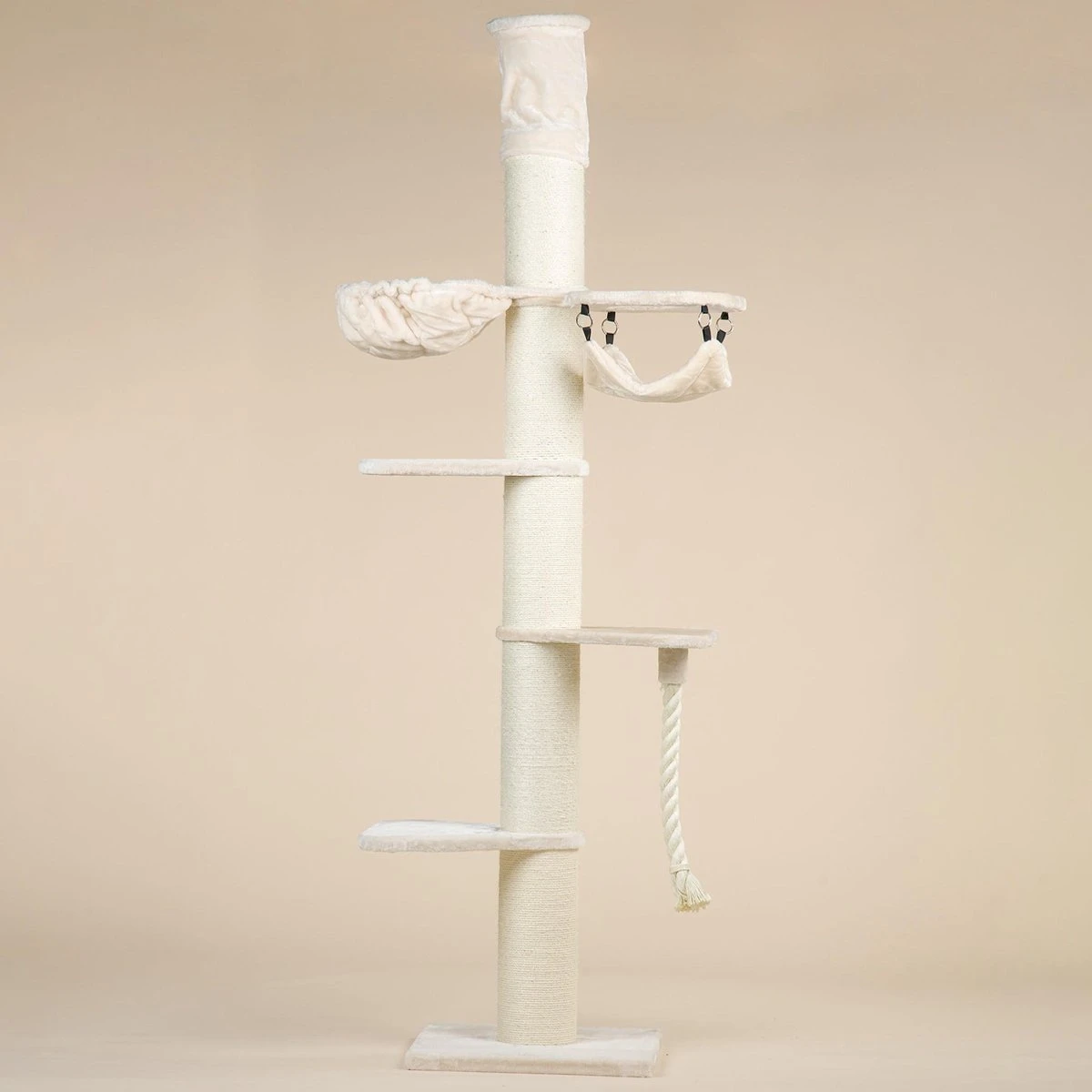 Krabpaal Plafondhoog Voor Grote Katten Maine Coon Tower Crown Crème Beige Van RHRQuality 15 Krabpaal Plafondhoog Voor Grote Katten Maine Coon Tower Crown Crème Beige Van RHRQuality - Afbeelding 13