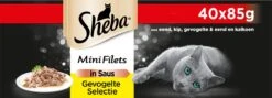 Sheba Mini Filets In Saus Kattenvoer Maaltijdzakjes Gevogelte 40 X 85 G -Kattenbenodigdheden 1200x434