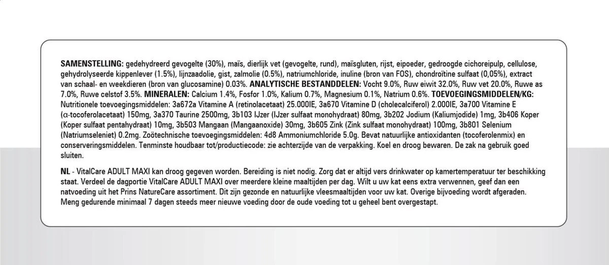 Prins VitalCare Adult Maxi - Kattenvoer - 10 Kg - Kat 9 Prins VitalCare Adult Maxi - Kattenvoer - 10 Kg - Kat - Afbeelding 7