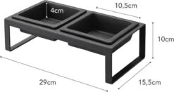 Yamazaki Eetbak - Voederbak Kat - Tweeledig - Zwart 14 Yamazaki Eetbak - Voederbak Kat - Tweeledig - Zwart -Kattenbenodigdheden 1200x636 2