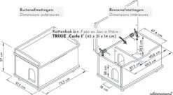 WONDERMAKE® Grote Kattenkast Houten Voor Kattenbak-box Kattentoilet, XL-kattenbak Dressoir Kastje, Designer Kattenhuis Met Kattenhol Kattenmand, Kasten Kast Voor Badkamer, 73,5 X 51,5 X 57 Cm, Wit -Kattenbenodigdheden 1200x663