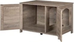 Kattenhuis Met Dubbele Deurtjes - Kattenkast Met Ruimte Voor Kattenbak - Kist Met Grote Opbergruimte - Bruikbaar Als Bank &bijzettafel - Voor In Slaapkamer & Gang - Greige -Kattenbenodigdheden 1200x682