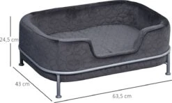 PawHut Hondenbank Met Rugleuning Huisdierenbank Met Metalen Poten Hondenbed Kattenbank D04-157 -Kattenbenodigdheden 1200x720 5