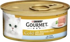 Gourmet Gold Mousse - Kattenvoer Natvoer - Met Tonijn, Lever, Kalkoen, Rund - 48 X 85 G -Kattenbenodigdheden 1200x731