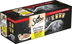 Sheba Mini Filets In Saus Kattenvoer Maaltijdzakjes Gevogelte 40 X 85 G -Kattenbenodigdheden 1200x748