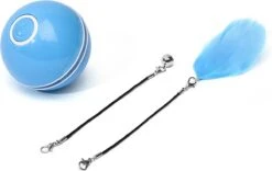 Otiume Elektrische Speelbal - Slimme Interactieve Zelfrollende Bal - Speelgoed Voor Katten - Kattenspeelgoed - Blauw -Kattenbenodigdheden 1200x758