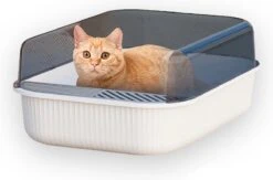 Merkloos Kattenbak - Zwart - Open - Incl. Schep - Modern - Hip - Trendy - Design Kattenbak -Kattenbenodigdheden 1200x793 4