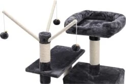 XXL Luxe Katten Krappaal Met Hangmat & Katten Huisjes - Activity Center - Grote Krappaal Klimpaal Met Speelset - Krabmeubel 154 CM Hoog - Grijs -Kattenbenodigdheden 1200x796 3