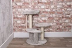 Maxxpro Krabpaal - Krabpaal Voor Katten - Kattenspeelgoed - 62 CM - 3 Platformen - Speeltouw - Sisal - Grijs -Kattenbenodigdheden 1200x798 11