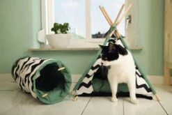 Beeztees Kioni Tipi Tent - Kattenhuis - Zwart/Wit - 50x50x70 Cm -Kattenbenodigdheden 1200x800 31