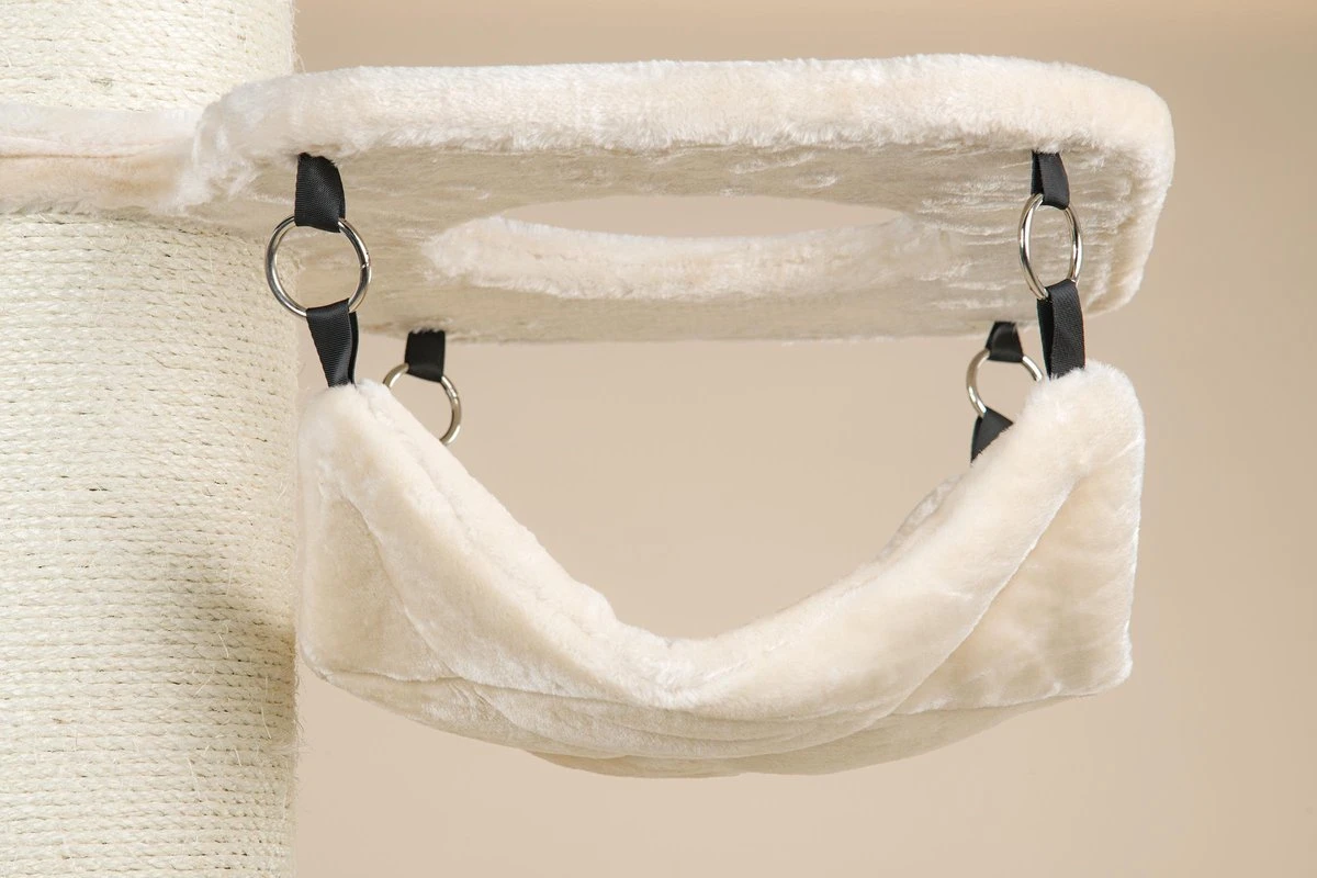 Krabpaal Plafondhoog Voor Grote Katten Maine Coon Tower Crown Crème Beige Van RHRQuality 12 Krabpaal Plafondhoog Voor Grote Katten Maine Coon Tower Crown Crème Beige Van RHRQuality - Afbeelding 10